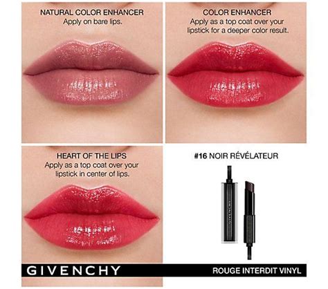 qvc givenchy black lipstick|givenchy rouge interdit temptation lipstick.